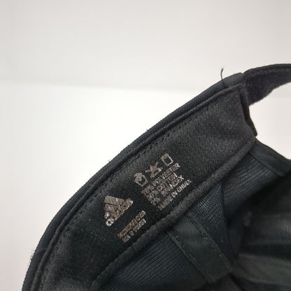 Adidas Strapback Hat Black One Size Adjustable 3 Stripes Logo 6 Panel