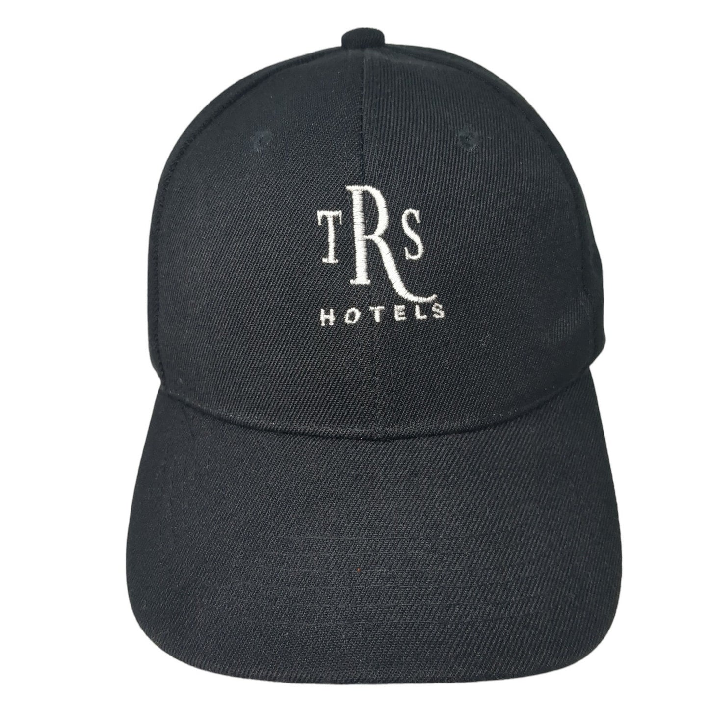 TRS Hotels Strapback Hat Black One Size Adjustable Embroidered 6 Panel