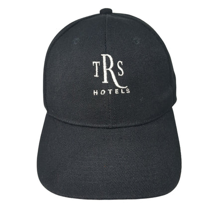 TRS Hotels Strapback Hat Black One Size Adjustable Embroidered 6 Panel