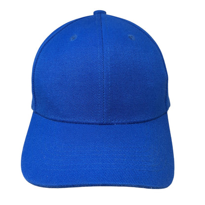 Unbranded Strapback Hat Solid Blue One Size Adjustable Blank Casual