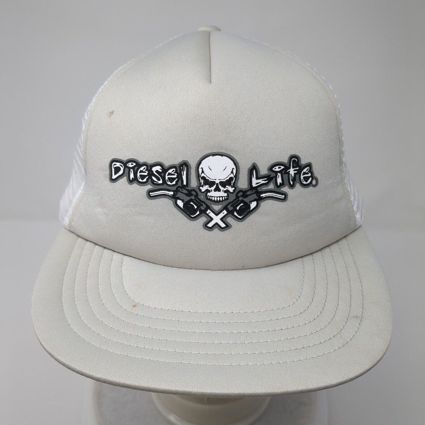 Diesel Life Snapback Trucker Hat Gray One Size Adjustable Mesh Back 6 Panel