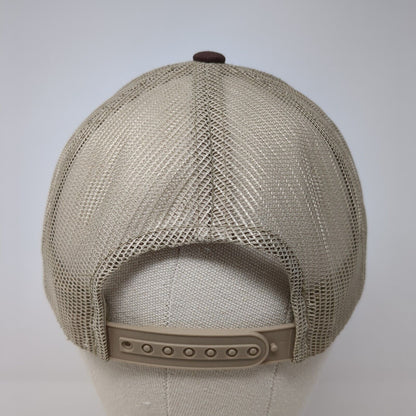 Lindo Lids Snapback Mesh Back Trucker Hat Brown One Size Embroidered