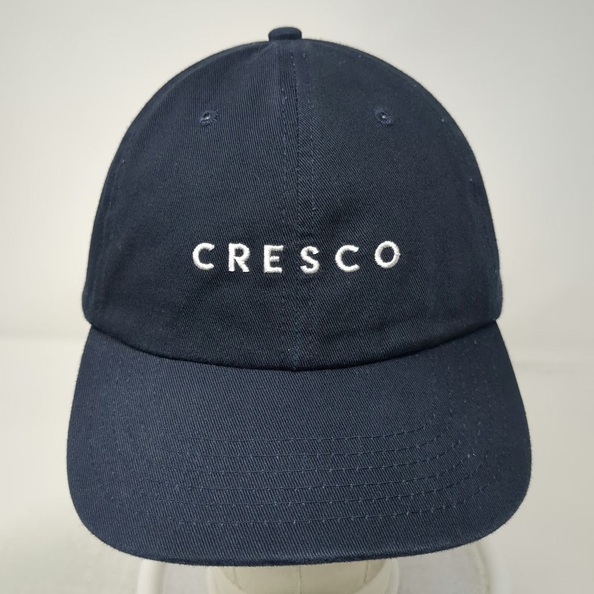 Blue Baseball Cap One Size Cresco Embroidered Logo Adjustable Slideback Hat
