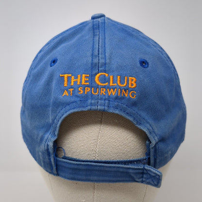 The Club at Spurwing Strapback Hat Blue One Size Adjustable Embroidered Pukka