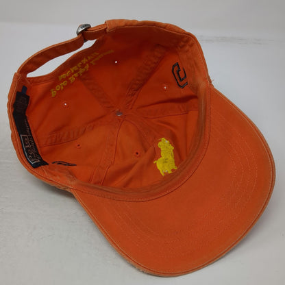 Polo Ralph Lauren Baseball Cap Orange One Size Big Pony Yellow Embroidery hat