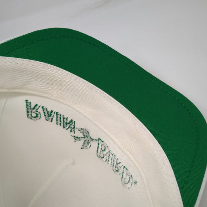 K-Brand 5 Panel White One Size Rain Bird Irrigation Logo Rope Slideback Hat USA