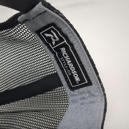 Richardson Trucker Hat Gray One Size Skyshare Logo Mesh Snapback Black 112