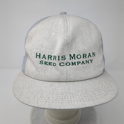 Harris Moran Seed Company Snapback Trucker Hat Gray OSFA Mesh Back