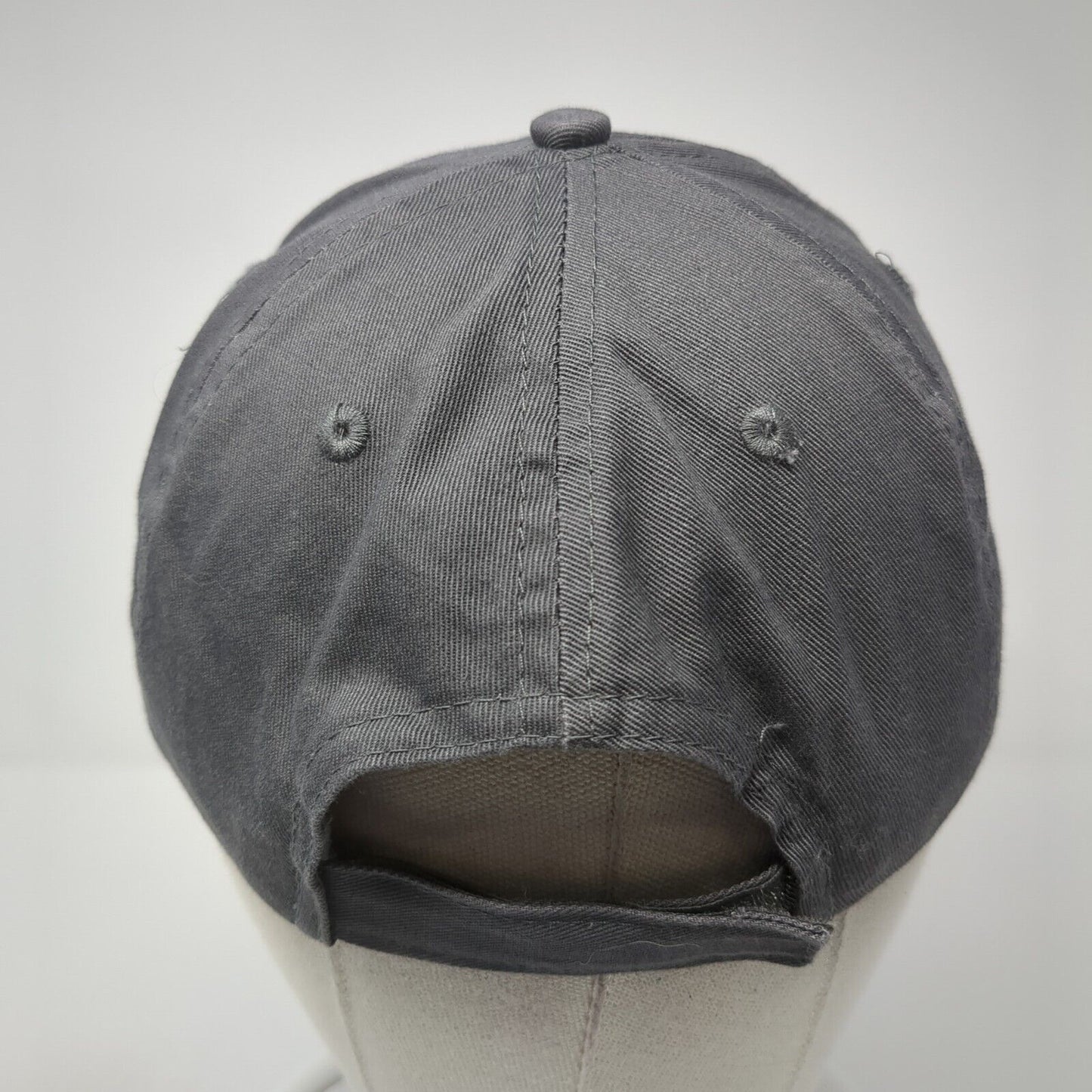 Shadow Dawg Strapback Hat Gray One Size Adjustable Embroidered Port & Company