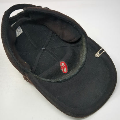 Conte of Florence Baseball Cap Black One Size Fleece Ear Flaps Callaway Logo Hat