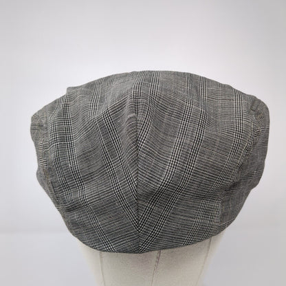 Unbranded Flat Cap Gray Large/XL Plaid Wool Blend Blank Outdoor