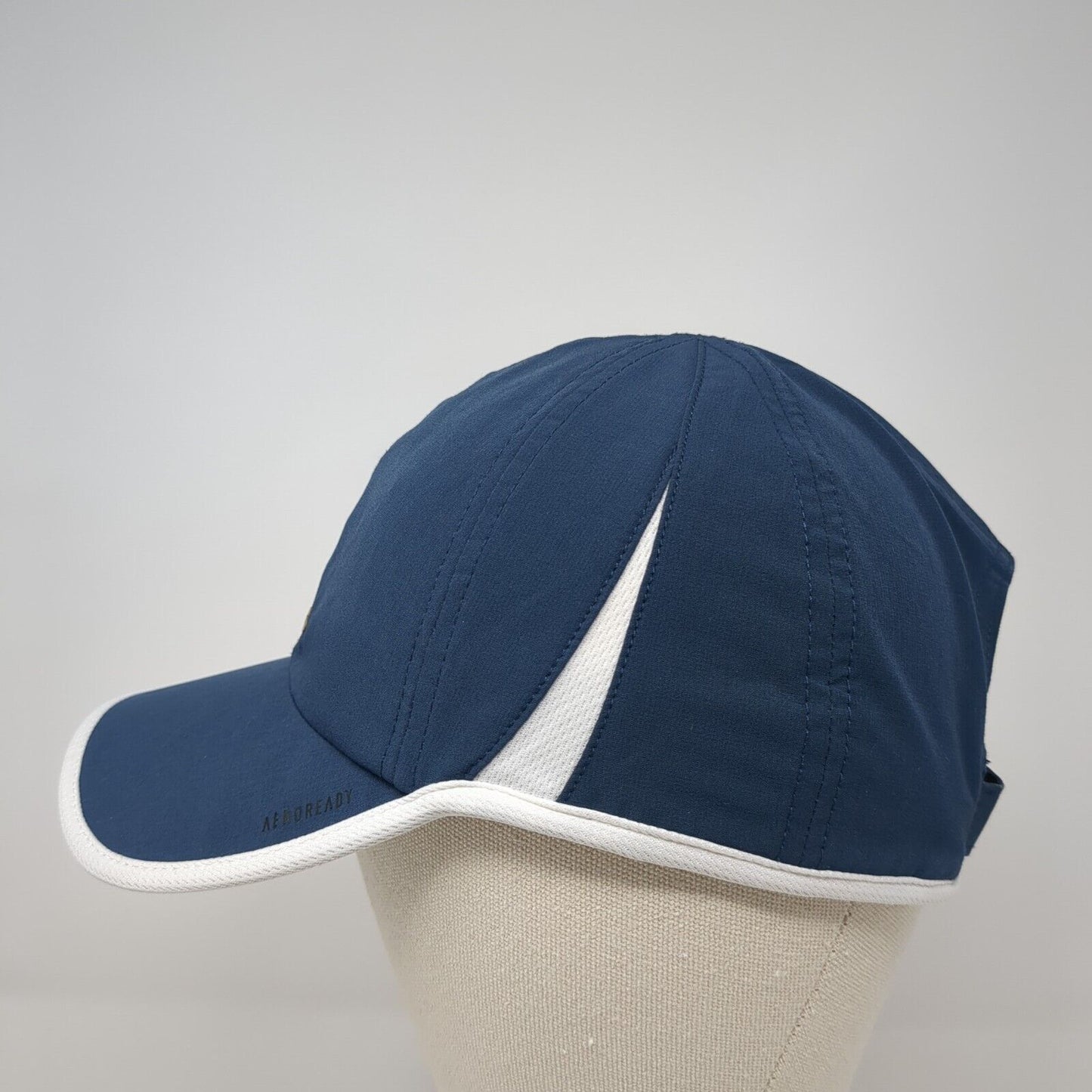 Adidas 3 Stripes Strapback Hat Blue One Size Adjustable White Trim