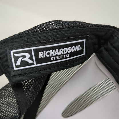 Richardson Trucker Hat Black One Size Snapback Mesh Premier Aggregates Flag