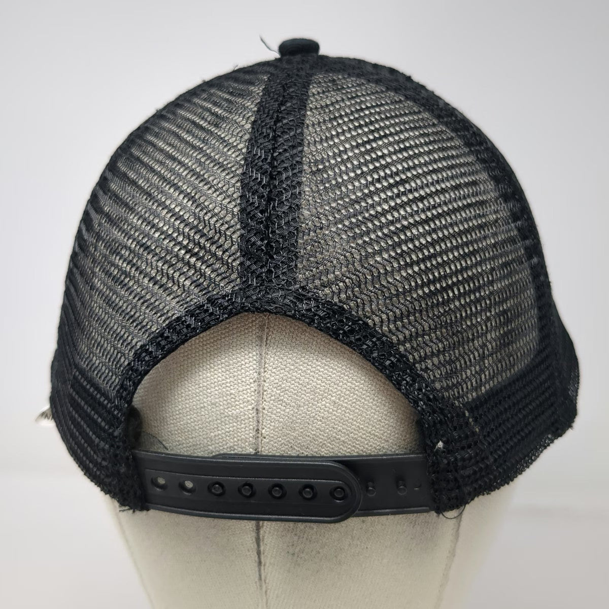 Infinity Lowe's Logo Black Trucker Hat One Size White Mesh Snapback Corporate