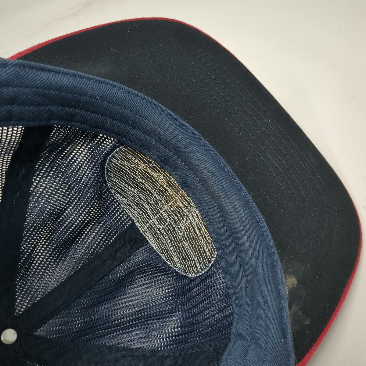 Fox Trucker Hat Blue Red One Size Mesh Back Flat Brim Snapback Motocross Racing
