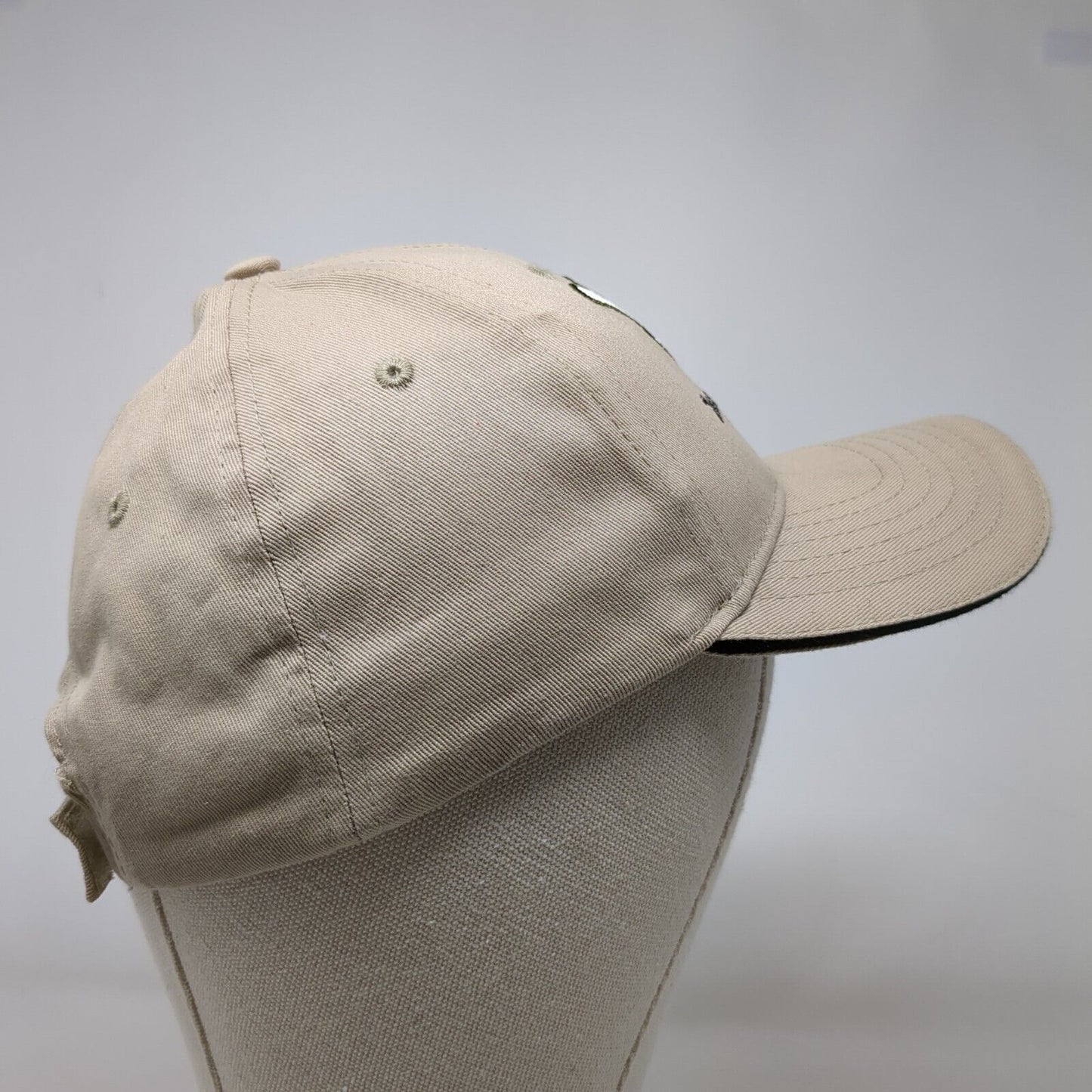 Hang Loose Hawaii Strapback Hat Tan OSFA Adjustable Embroidered 6 Panel Cotton