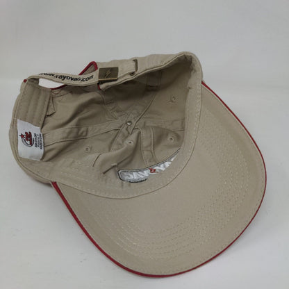 Rayovac Slideback Hat Tan One Size Adjustable Embroidered Vented Holes 6 Panel
