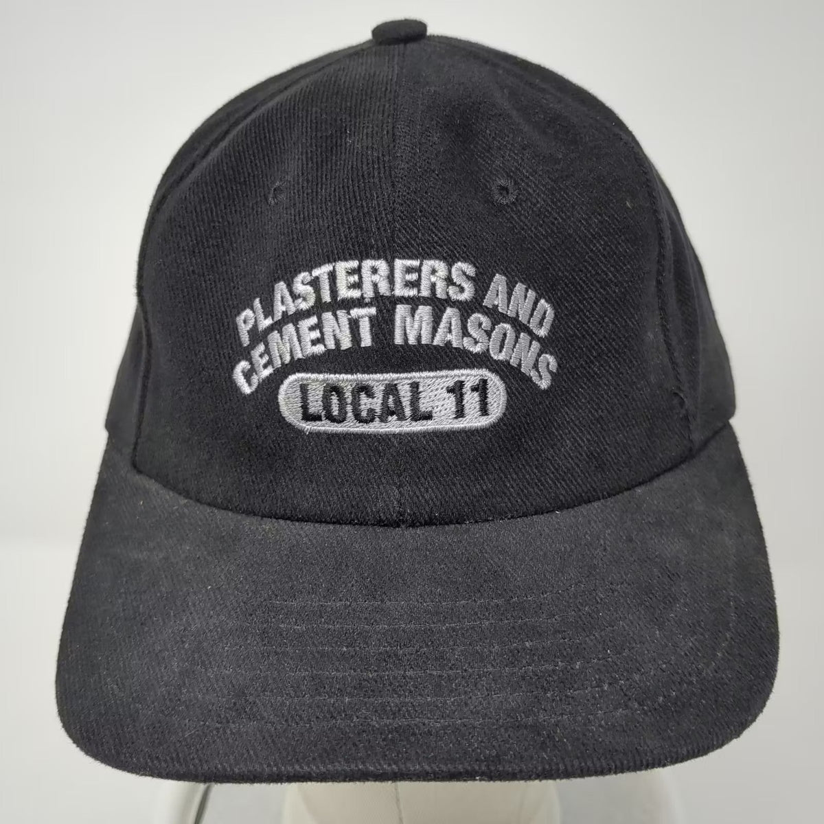King Louie Plasterers Cement Masons Local 11 Cap Black One Size Strapback USA