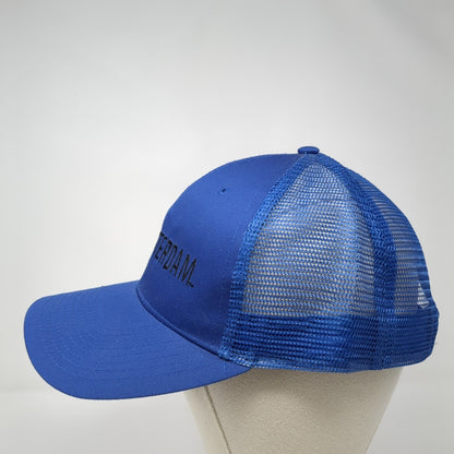 New Amsterdam Snapback Mesh Back Trucker Hat Blue One Size Mesh Back