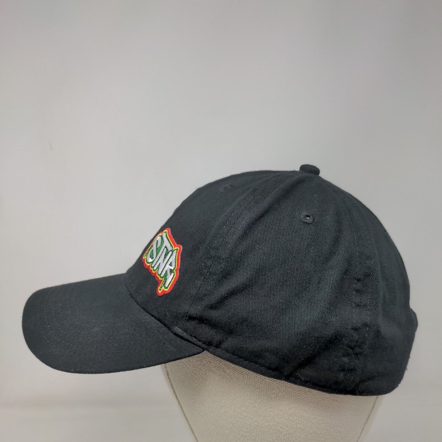 Newhattan Slideback Hat Black OSFA Adjustable Embroidered 6 Panel