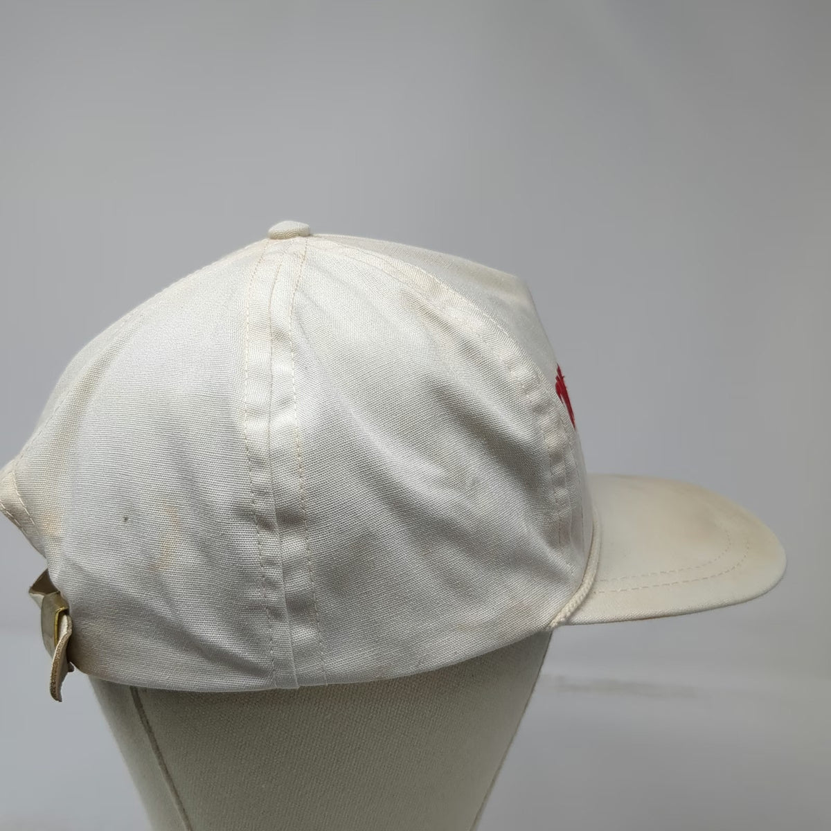 Trucker White Hat One Size Red Loveland Embroidery Rope Detail Slideback Cap
