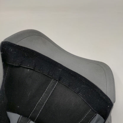 Russell Fitted Hat Gray S/M Lightweight Graphic Logo Vented Holes 6 Panel