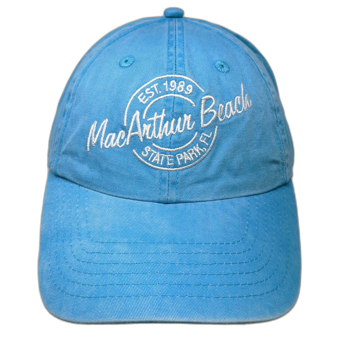Royal Resortwear Baseball Cap Blue White One Size MacArthur Beach State Park Hat