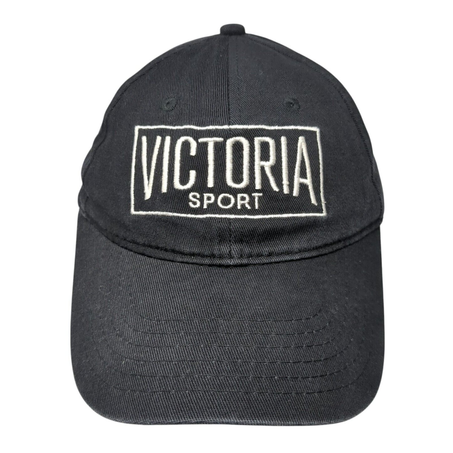 Victoria Sport Strapback Hat Black One Size Adjustable Embroidered Apollo USA