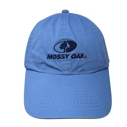 Mossy Oak Slideback Hat Blue One Size Adjustable Embroidered