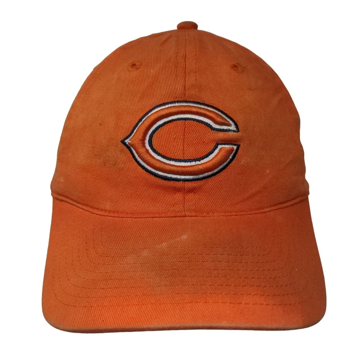 Reebok Chicago Bears Fitted Hat Small Orange Embroidered Logo NFL Cotton