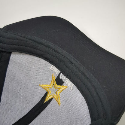 Black One Size Baseball Cap US Army Embroidered Star Made in USA Military Hat