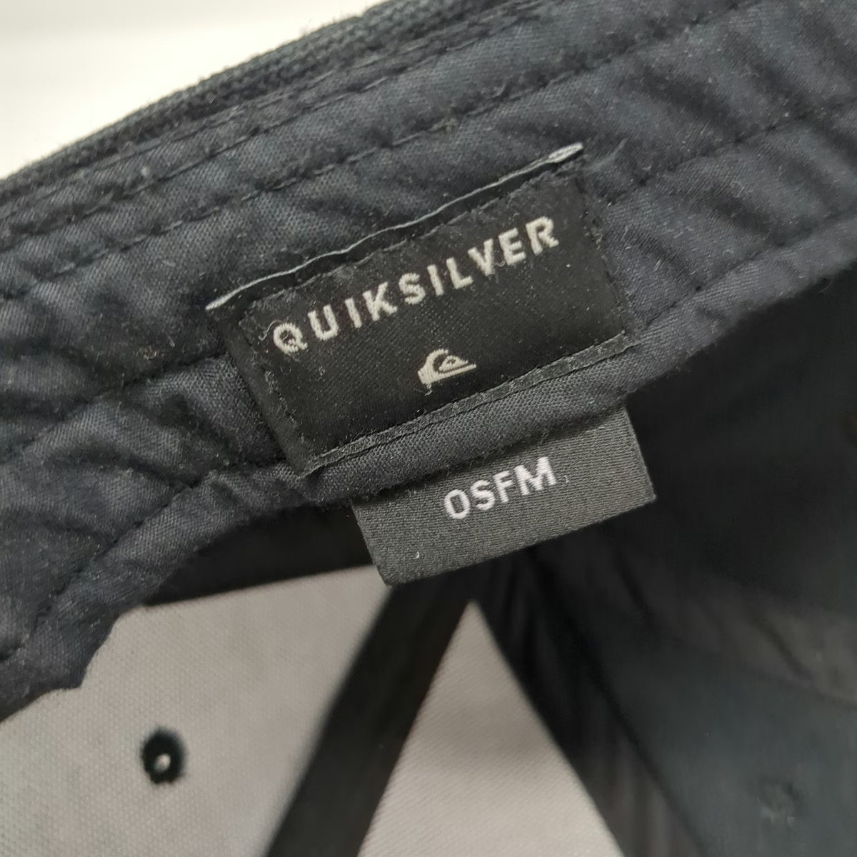 Quiksilver Baseball Cap Black One Size Canvas Patch Boardriding Hat Slideback
