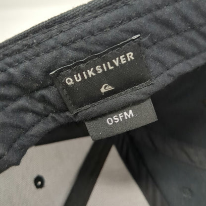 Quiksilver Baseball Cap Black One Size Canvas Patch Boardriding Hat Slideback