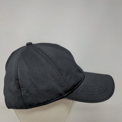 Unbranded Slideback Hat Black OSFM Adjustable Ponyback 6 Panel Blank