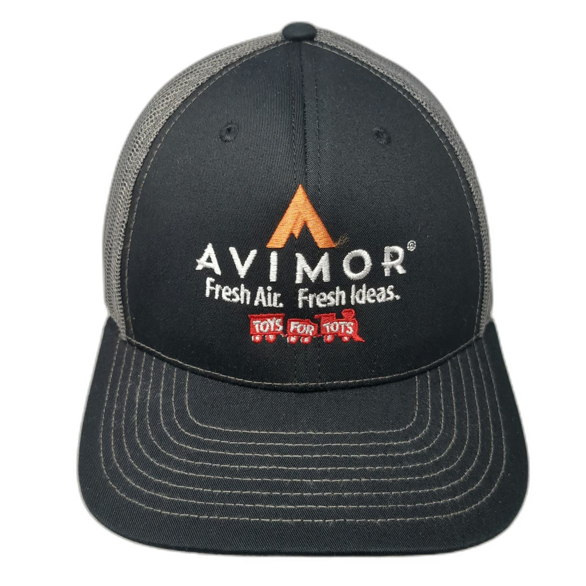 Richardson Trucker Hat Black One Size Mesh Back Snapback Toys For Tots Avimor