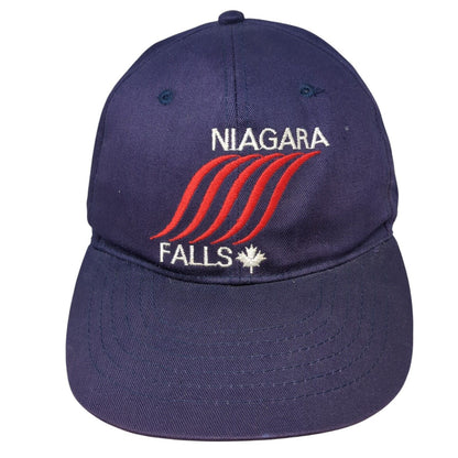 Niagara Falls Slideback Hat Blue One Size Solid Adjustable Embroidered