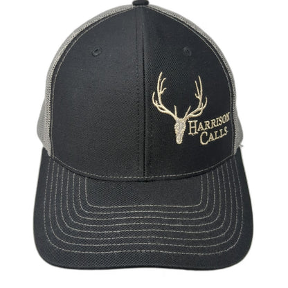 Richardson Trucker Hat Black One Size Mesh Back Snapback Harrison Calls Logo