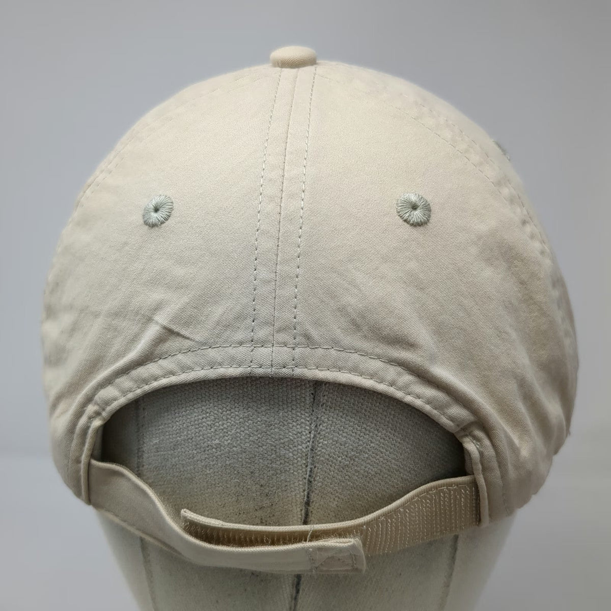 Devon & Jones Baseball Cap Beige One Size Strapback ICR U Logo Sandwich Brim Hat