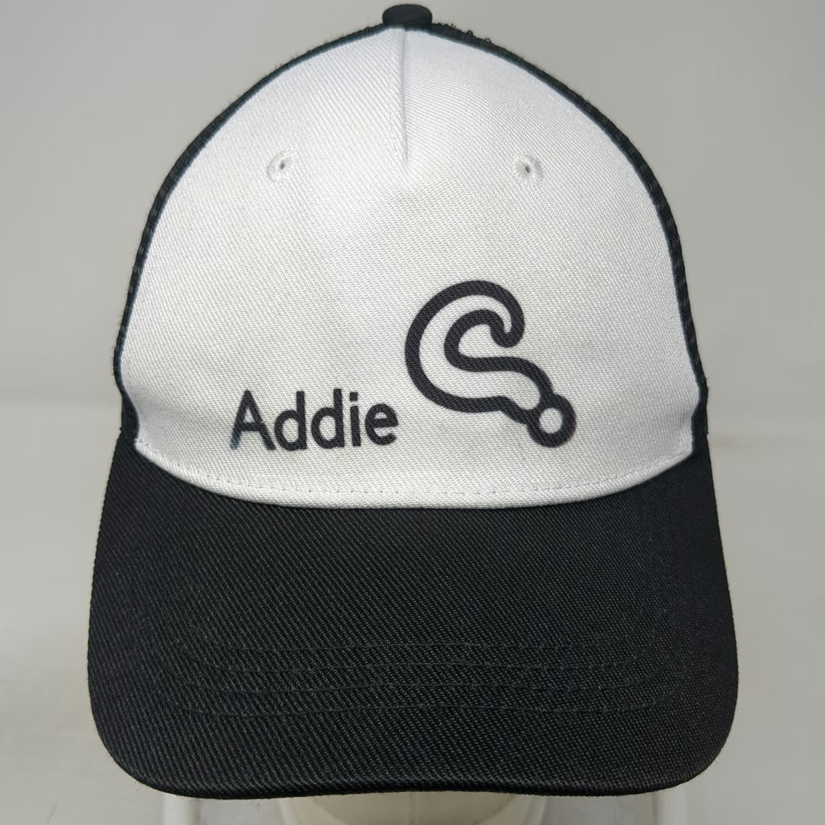Cricut Trucker Hat Black One Size Snapback Mesh Back Addie Graphic Two Tone Logo