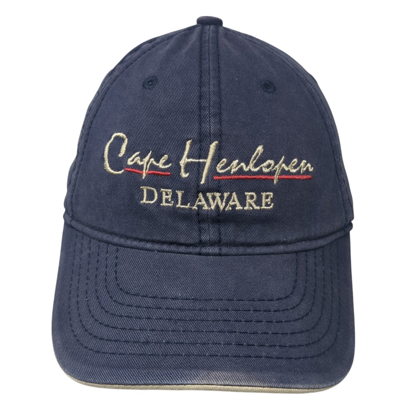 Cape Henlopen Strapback Baseball Cap Blue One Size Adjustable Embroidered Jhats