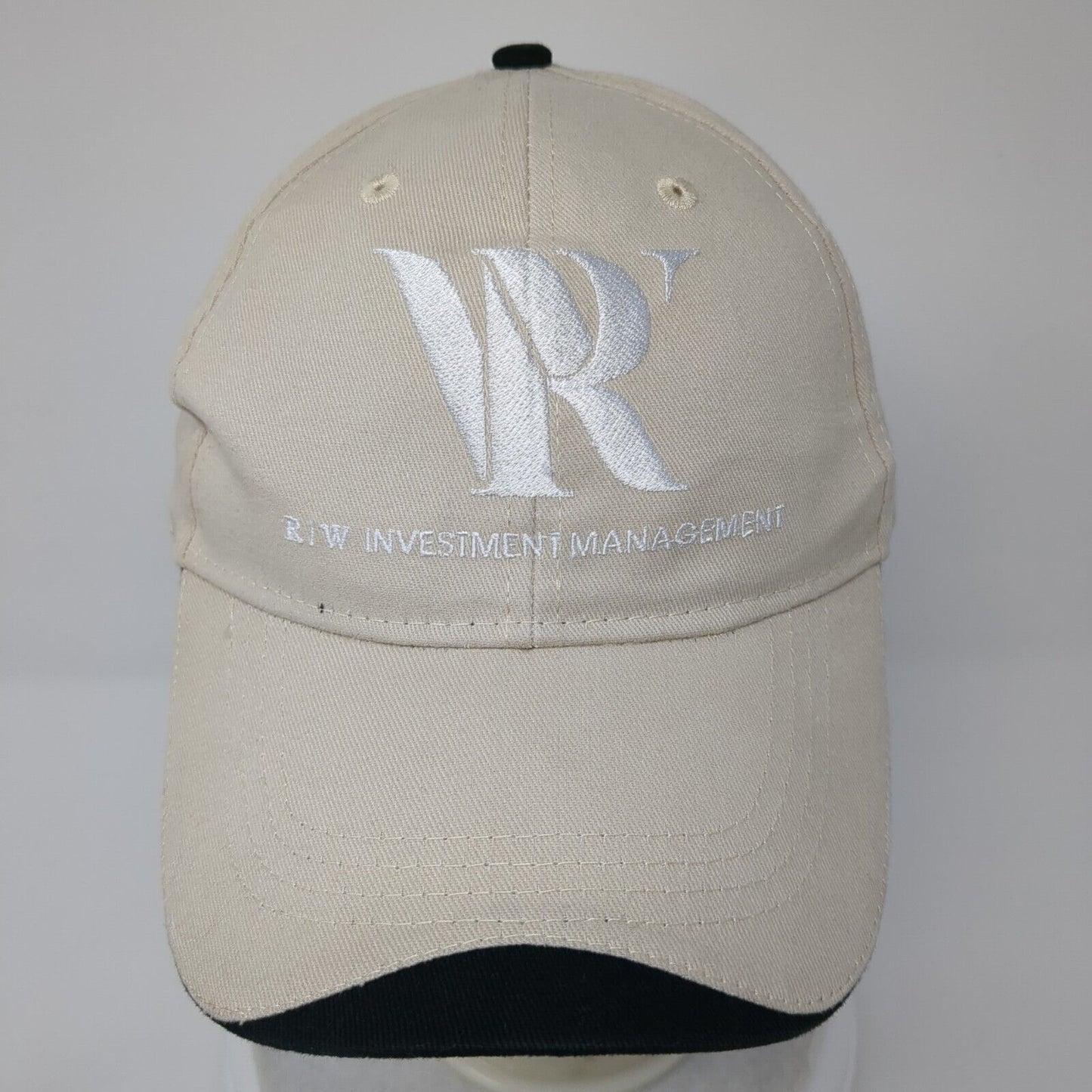 R|W Investment Management Strapback Hat Tan OS Adjustable Embroidered Hit Wear
