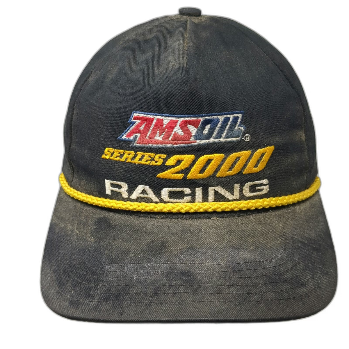 Graffiti 5 Panel Black Hat One Size AMSOIL Series 2000 Racing Rope Snapback