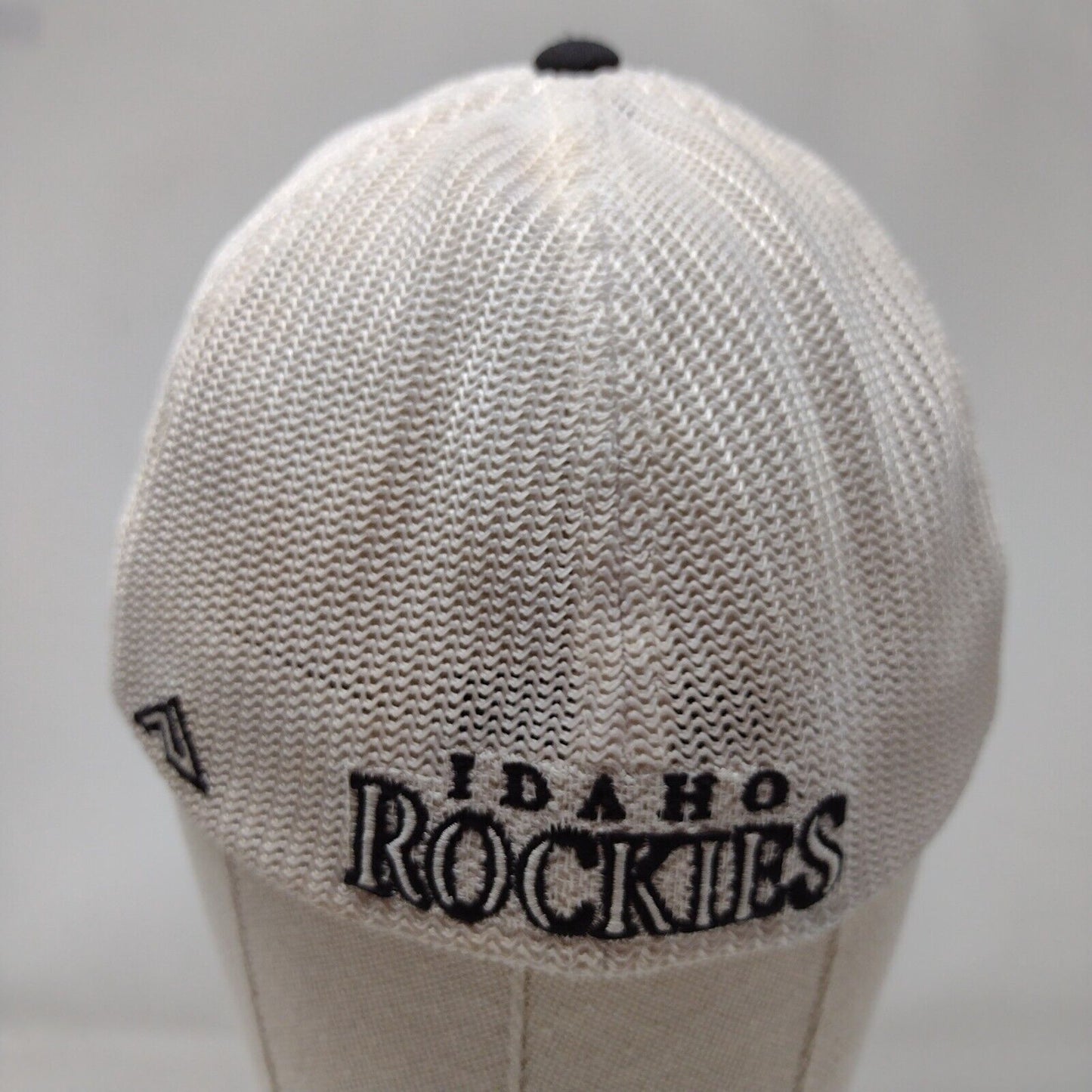 Idaho Rockies Fitted Mesh Back Trucker Hat Black SM-MED Embroidered