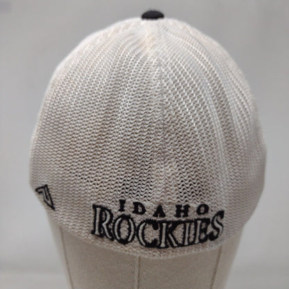 Idaho Rockies Fitted Mesh Back Trucker Hat Black SM-MED Embroidered