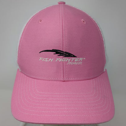 Richardson Trucker Hat Pink White One Size Fish Fighter Products Mesh Snapback
