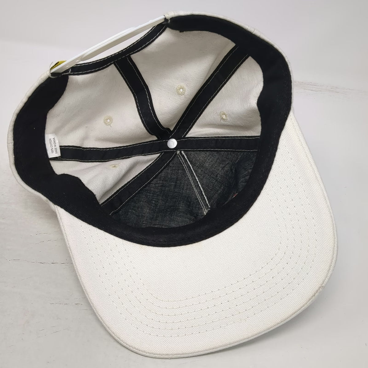 Golf Pride 5 Panel White Hat One Size Snapback Rainbow Worldwide 100% Cotton