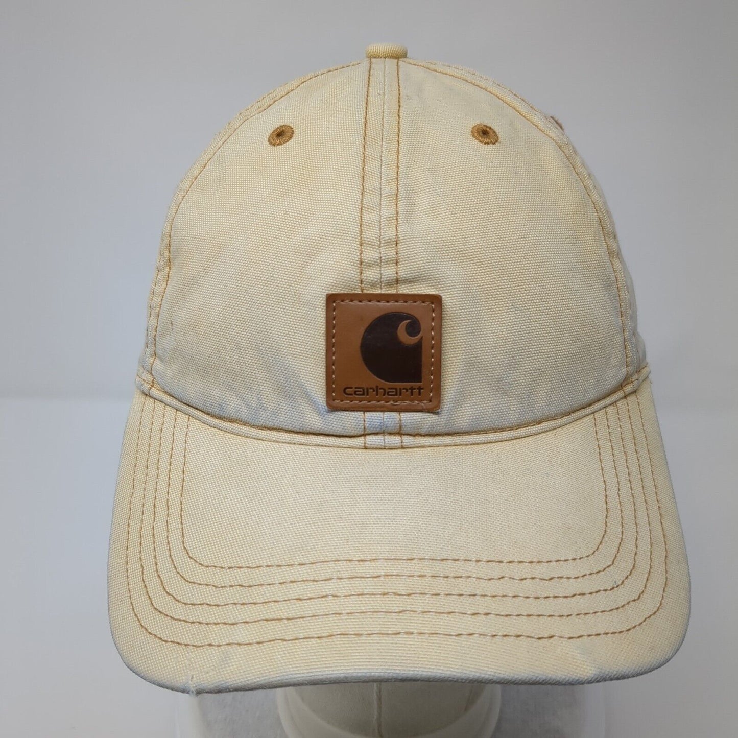 Carhartt Odessa Strapback Hat Tan OSFA Adjustable Leather Patch