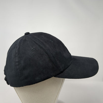 Unbranded Strapback Hat Black One Size Adjustable Vented Holes 6 Panel Blank