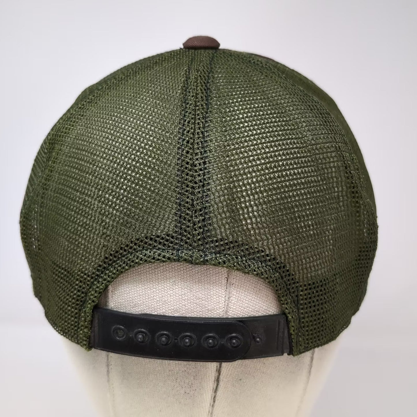 Green Camouflage Black Powder Rifle Trucker Hat OS Adjustable Snapback Vintage