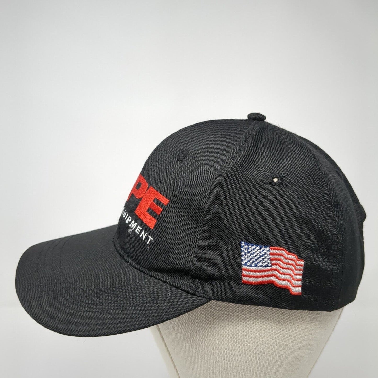 PPE Racing Equipment Strapback Hat Black OS Adjustable Embroidered Patriotic